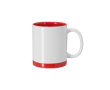 Tasse en céramique avec détails colorés pour sublimation 350 ml couleur rouge