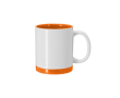 Tasse en céramique avec détails colorés pour sublimation 350 ml couleur orange