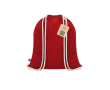 Sac à dos à cordon en coton certifié Fairtrade 140 g/m² couleur rouge