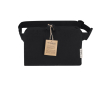 Sac bandoulière rectangulaire avec sangle ajustable en coton recyclé couleur noir