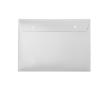 Porte-documents en plastique avec 2 fermetures à boutons couleur blanc