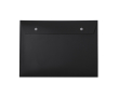 Porte-documents en plastique avec 2 fermetures à boutons couleur noir