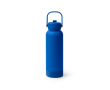 Bouteille en acier inoxydable recyclé à double paroi avec poignée et paille 730ml couleur bleu roi