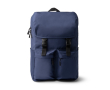 Sac à dos en polyester recyclé avec rabat à boucles 15\" couleur bleu marine