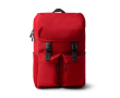Sac à dos en polyester recyclé avec rabat à boucles 15\" couleur rouge