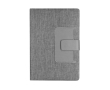 Carnet en RPET avec poche pour cartes A5, pages lignées couleur gris