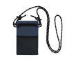 Sac bandoulière en polyester, fermeture principale et poche extérieure couleur bleu marine