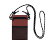 Sac bandoulière en polyester, fermeture principale et poche extérieure couleur bordeaux