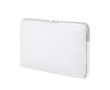 Housse d'ordinateur classique matelassée en PU jusqu'à 15 pouces couleur blanc