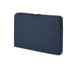 Housse d'ordinateur classique matelassée en PU jusqu'à 15 pouces couleur bleu marine