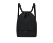 Sac à dos à cordons en PU avec poche inférieure pour chaussures couleur noir
