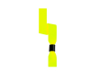 Bracelet événementiel polyester avec fermeture de sécurité ajustable couleur jaune fluorescent