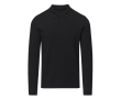 Polo unisexe à manches longues en coton MKT Charlot 220 g/m² couleur noir