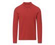Polo unisexe à manches longues en coton MKT Charlot 220 g/m² couleur rouge