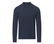 Polo unisexe à manches longues en coton MKT Charlot 220 g/m² couleur bleu marine