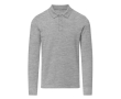 Polo unisexe à manches longues en coton MKT Charlot 220 g/m² couleur gris