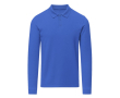 Polo unisexe à manches longues en coton MKT Charlot 220 g/m² couleur bleu