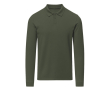 Polo unisexe à manches longues en coton MKT Charlot 220 g/m² couleur vert bouteille