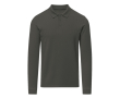 Polo unisexe à manches longues en coton MKT Charlot 220 g/m² couleur gris foncé