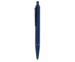 Stylo à bille en aluminium avec finition gomme, encre bleue couleur bleu marine