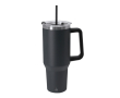 Grand mug en acier inox recyclé avec paille et ouverture 1,2 L couleur bleu marine