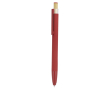 Stylo avec pointe tactile en aluminium et bambou, encre bleue couleur rouge