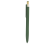Stylo avec pointe tactile en aluminium et bambou, encre bleue couleur vert