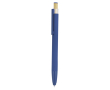 Stylo avec pointe tactile en aluminium et bambou, encre bleue couleur bleu