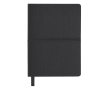 Carnet en cuir synthétique avec bloc-notes intérieur, pages lignées A6 couleur noir