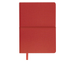 Carnet en cuir synthétique avec bloc-notes intérieur, pages lignées A6 couleur rouge