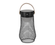 Lampe avec un design en métal avec anse supérieure en PU couleur noir