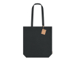 Sac en coton biologique avec soufflet et anses renforcées 270 g/m² couleur noir