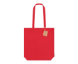Sac en coton biologique avec soufflet et anses renforcées 270 g/m² couleur rouge