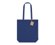 Sac en coton biologique avec soufflet et anses renforcées 270 g/m² couleur bleu