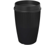 Gobelet réutilisable 350 ml couvercle 360° bord isolant couleur noir
