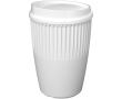 Gobelet réutilisable simple paroi plastique recyclé 350 ml couleur blanc