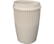 Gobelet réutilisable simple paroi plastique recyclé 350 ml couleur sable