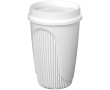 Gobelet simple paroi 350 ml couvercle 360° bord isolant couleur blanc