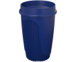 Gobelet simple paroi 350 ml couvercle 360° bord isolant couleur bleu