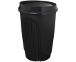 Gobelet réutilisable 350 ml couvercle clip bord isolant couleur noir