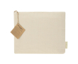 Trousse isotherme en coton recyclé naturel, fermeture éclair, 170 g/m² couleur naturel