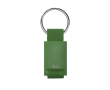 Porte-clés en polyester et plastique avec anneau métallique couleur vert