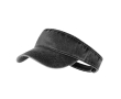 Visière en coton effet délavé avec fermeture velcro réglable couleur noir