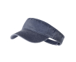 Visière en coton effet délavé avec fermeture velcro réglable couleur bleu marine