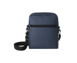 Sac bandoulière en cuir synthétique avec double fermeture éclair couleur bleu marine