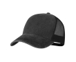 Casquette 5 panneaux effet délavé avec maille respirante ajustable couleur noir