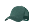 Casquette 5 panneaux effet délavé avec maille respirante ajustable couleur vert
