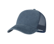 Casquette 5 panneaux effet délavé avec maille respirante ajustable couleur bleu marine