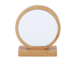 Plaque commémorative circulaire en bambou avec double aimant couleur bois