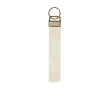 Porte-clés avec sangle en polyester et finitions métalliques couleur naturel